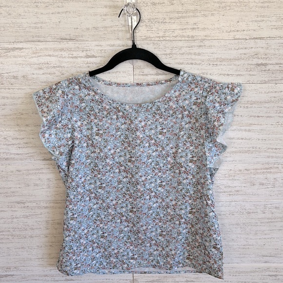 Blue Boho Floral Blouse - Picture 5 of 6